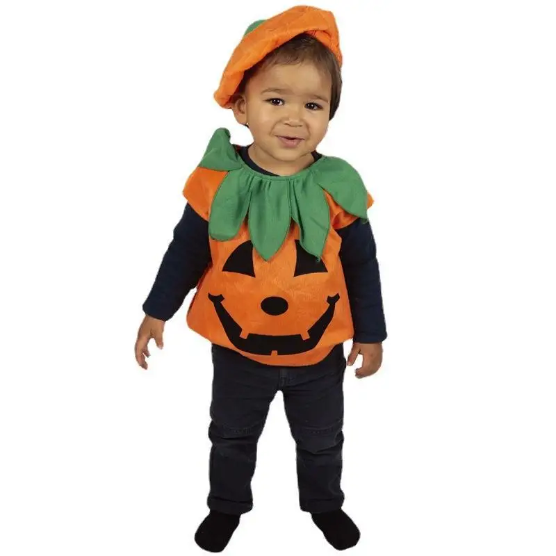 Kostium dyni na Halloween dla dzieci, strój na występy sceniczne, zabawny strój dyni, materiał PU, nowość na sezon wiosenny