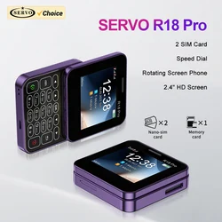 NEW SERVO R18 Pro Rotating Screen Mini Mobile Phone Blacklist Flashlight Magic Voice 2.4