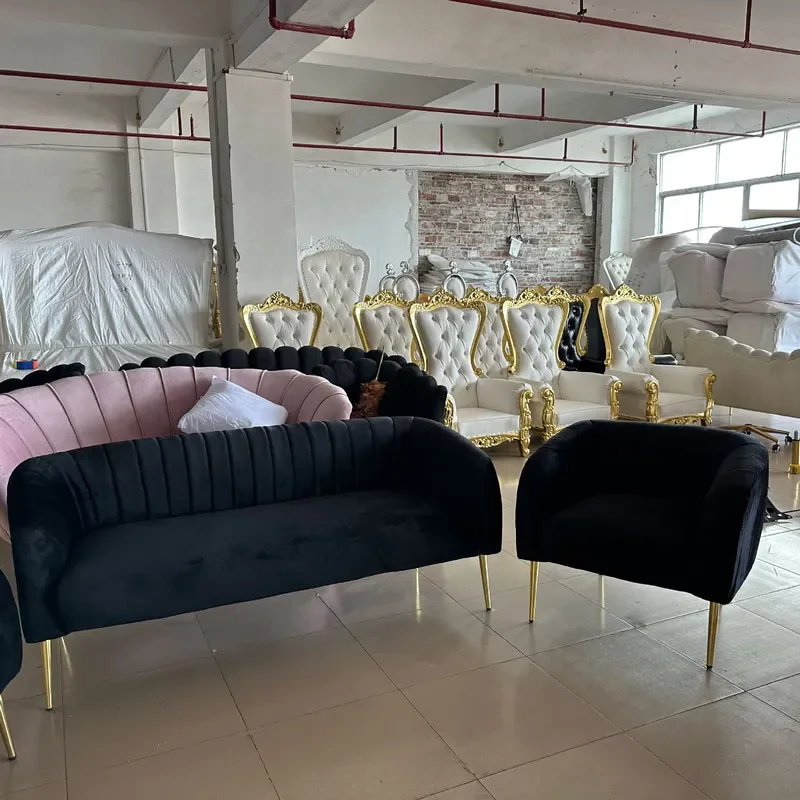 for Foshan Factory Direct Sales Fabric Flannel Sofa Modern Simple Small Apartment Single Three Person Black Sofa Combination