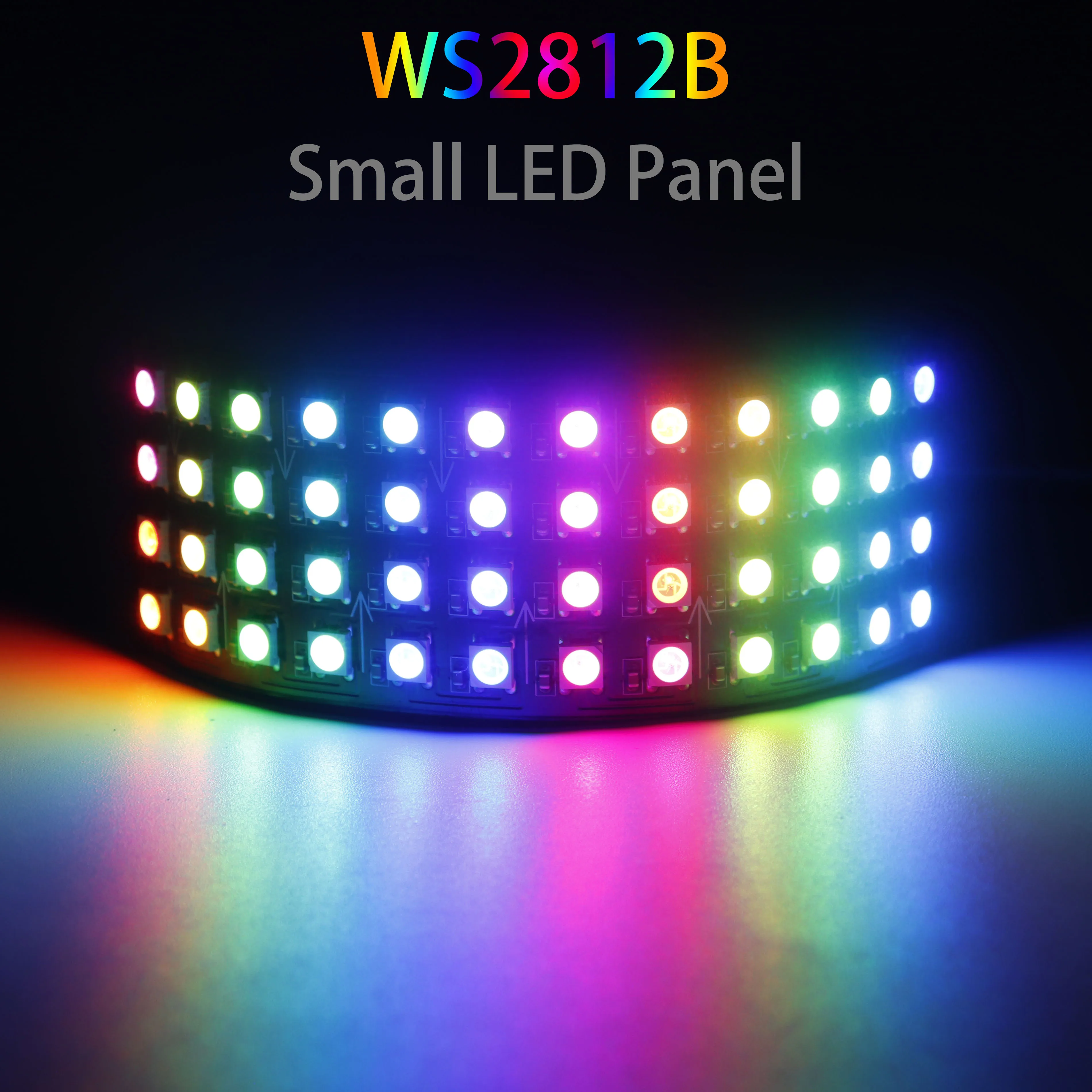 Panneau de Pixels LED WS2812, Matrice Flexible, 48Pixels, RVB, Polychrome, IC 4x12, Adressable, DC 5V