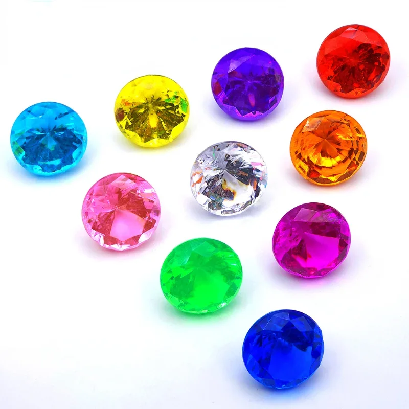 Acrylic Diamond Toy Gem Crystal Children Princess Girl Boy Love Gem DIY Gift Box