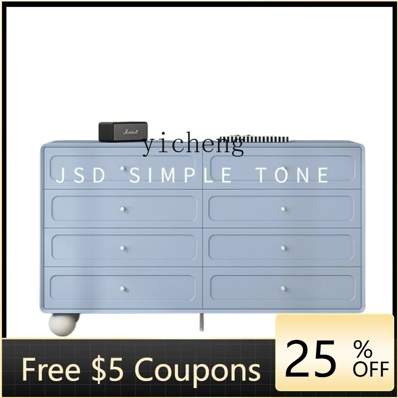 ZZTQH premium minimalist modern bedroom Internet celebrity blue retro cabinet multifunctional
