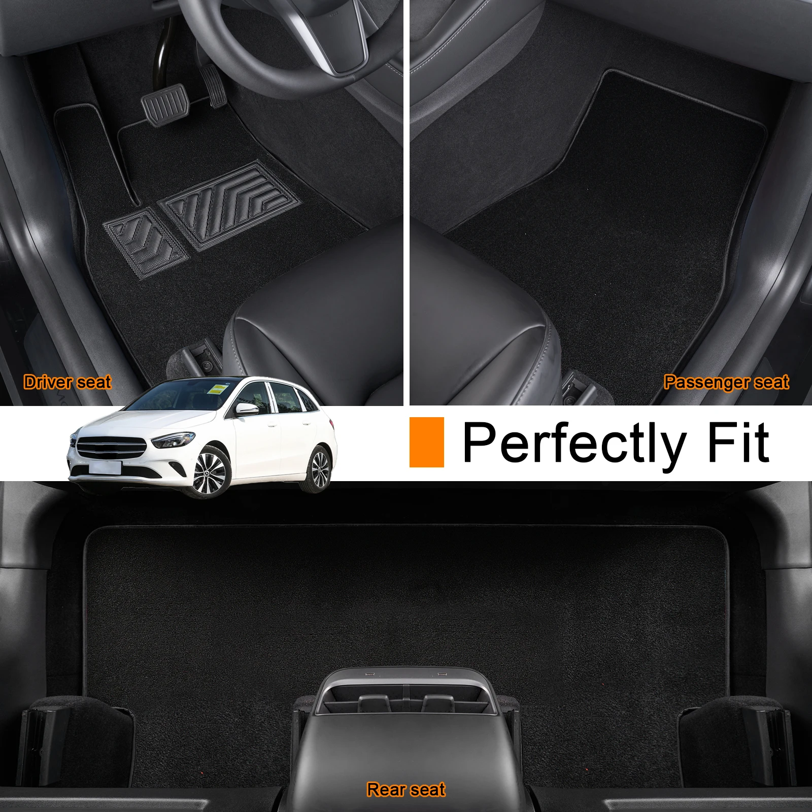 الحصير سيارة مخصصة لمرسيدس بنز B-Class W247 2019 - 2024 قطع غيار ملحقات حامي مقاوم للماء مانع للانزلاق