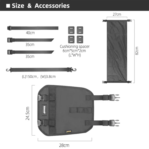 Imagen 2 del producto Rhinowalk-bolsa seca para manillar de bicicleta, juego de soportes para Bikepacking impermeables de 12L, Kit de montaje de manillar con bolsa interior reemplazable
