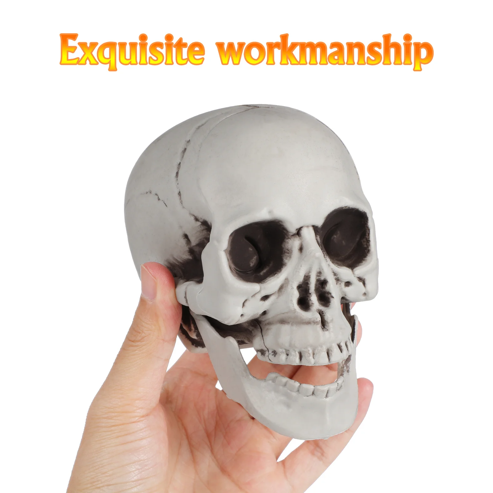 

6pcs Mini Decor Halloween Accessories Plastic Skull Party Skull Tiny Scared Ornament For Masquerade Ghost Desktop Birthday