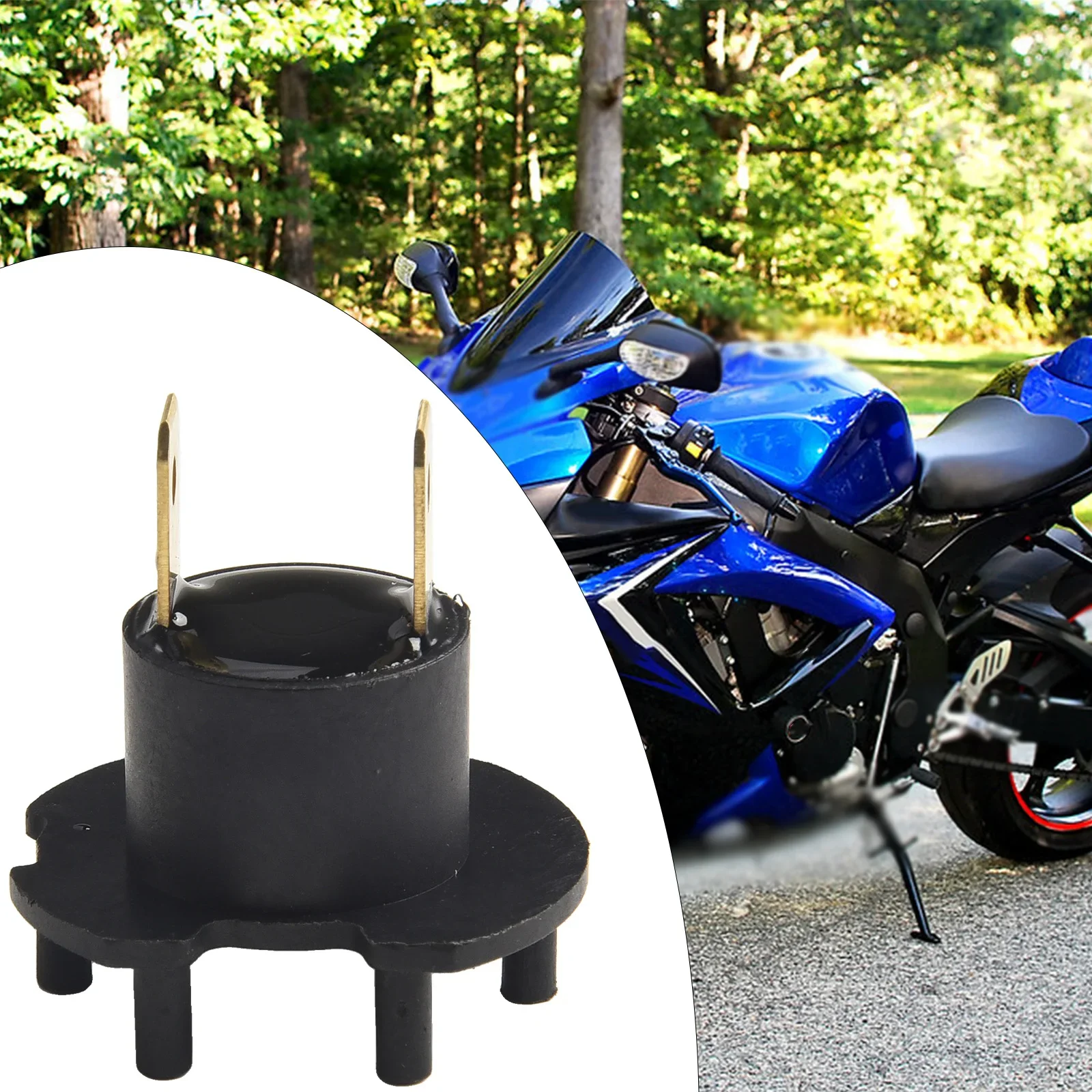 GSX-R750 Headlight Adapter Headlight H7 Bulb Adapter Motorbike Bulb Adapter Direct Replacement Easy Installation Color As Shown