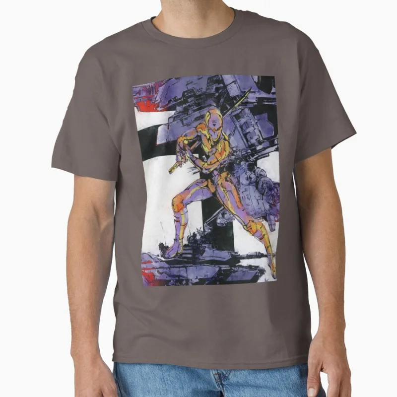 سايبورغ نينجا جراي فوكس 1103 ميتال جير الصلبة كوجيما MGS لعبة فيديو هدية تي شيرت للرجل بلايز كبيرة الحجم ملابس مطبوعة جرافيك #4