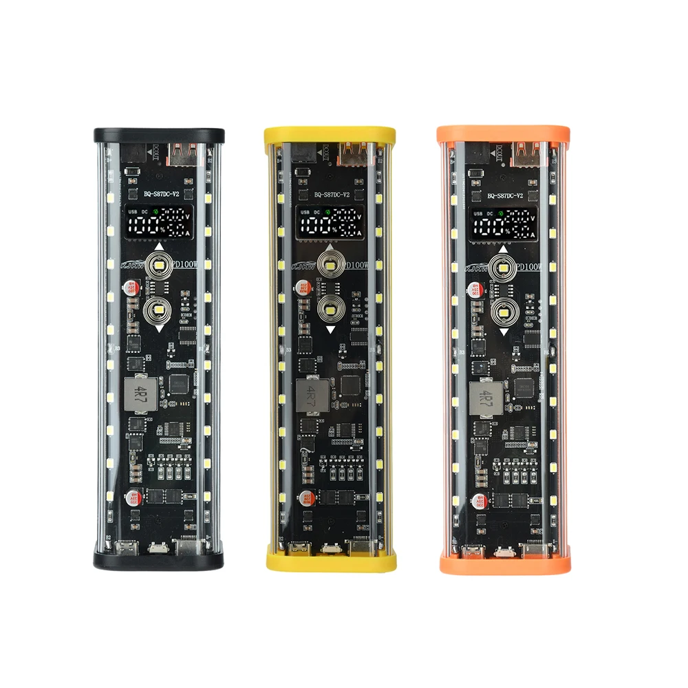8*21700 Power Bank Case, PD 100W Super-Fast Charging Battery Storage Case, Solder-Free DIY Battery Case, Type-C + DC + USB
