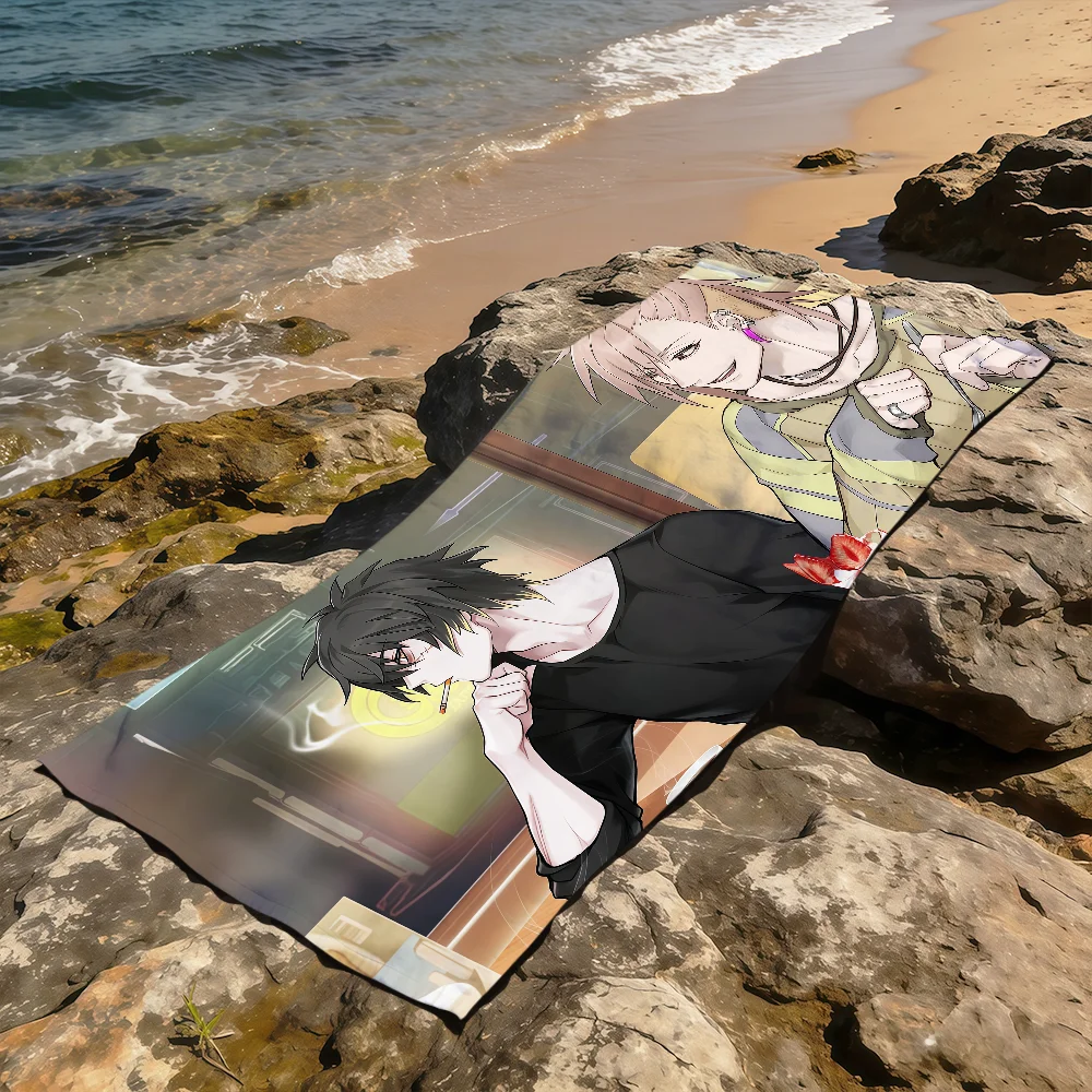 anime book s-Slow Damage Rei Izumi Towel soft Dry Beach Towels Trip Towel swim Summer Holiday Vacation bathing Pool Camp Gift