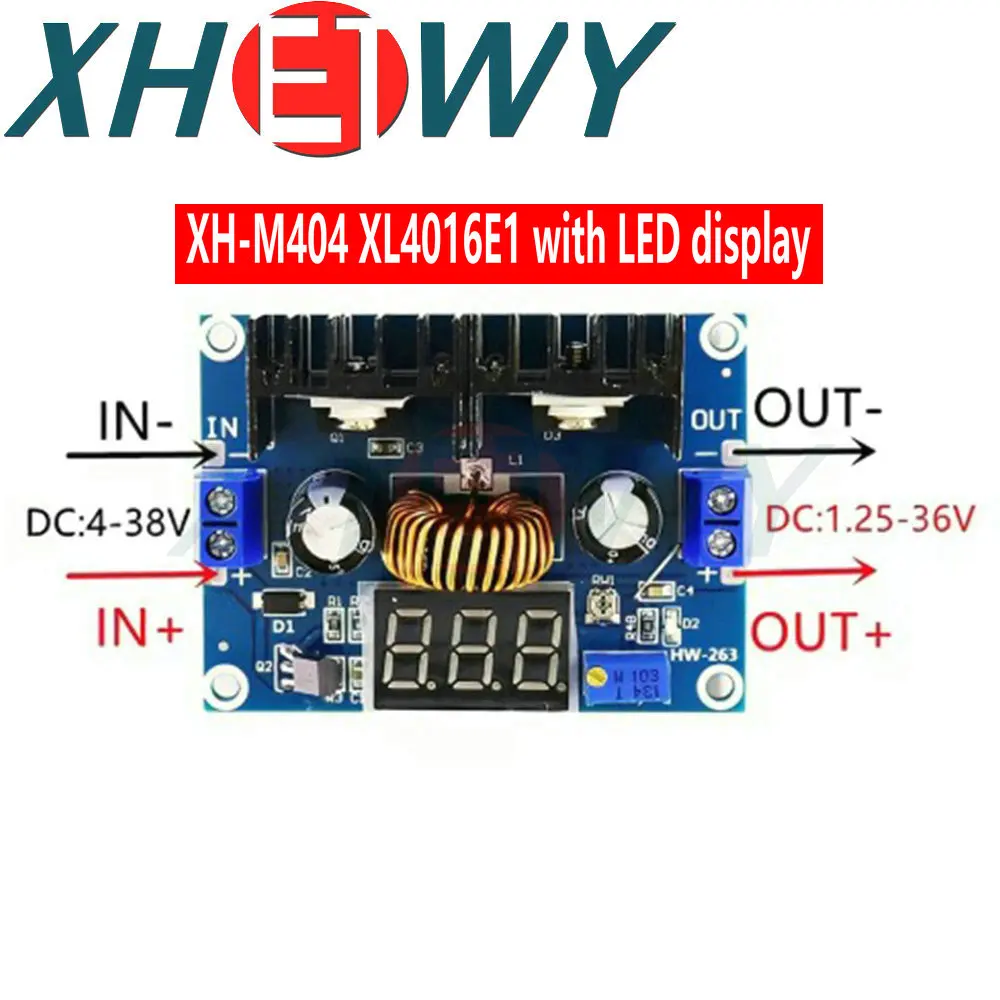 XL4016E1 XL4016 High Power DC Voltage Regulator DC-DC XH-M401 M404 Stetp-down Buck Module with Maximum 8A Tire Voltage Regulator