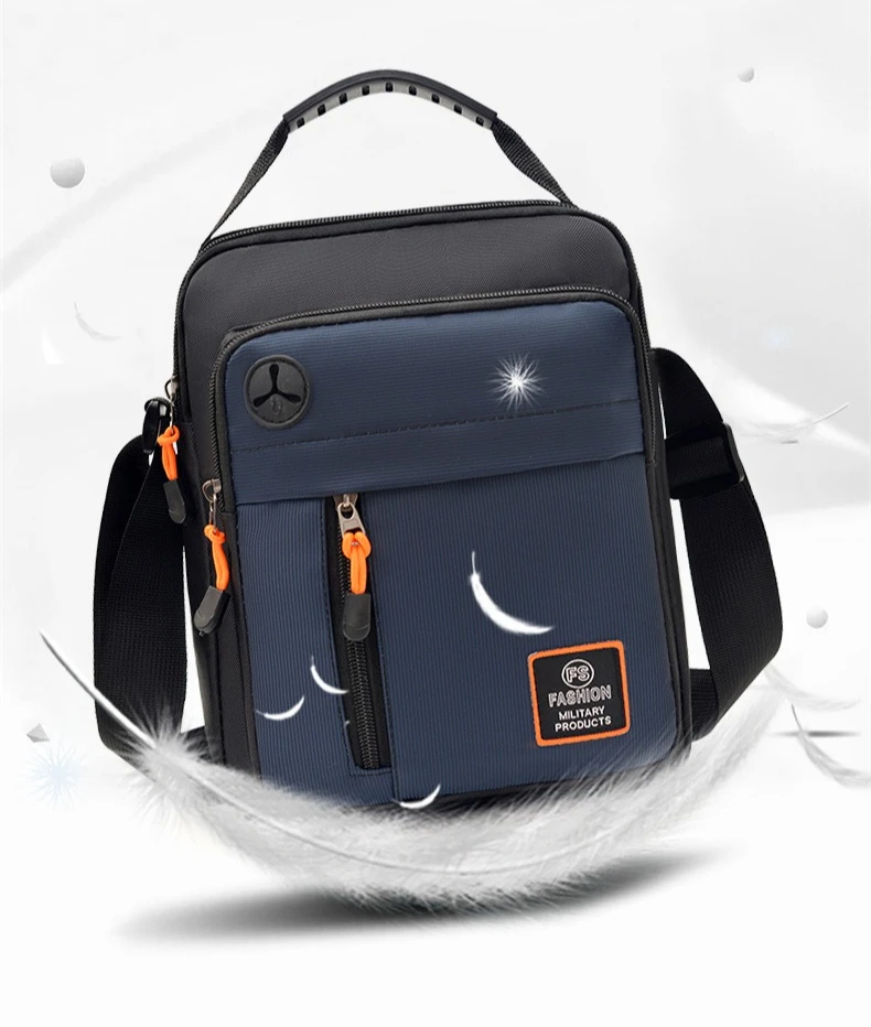 Geräumige Herrentasche, Umhängetasche, wasserdichter und abriebfester Rucksack mit mehreren Fächern, ideal für den Geschäftsalltag. – Detail 11