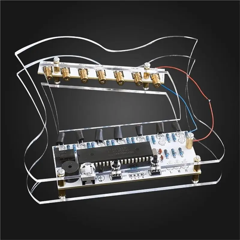 ABXI Soldering Kit DIY Optical Sensing Harp 7-Note Scale Player, Photoresistor Based STEM Training Set