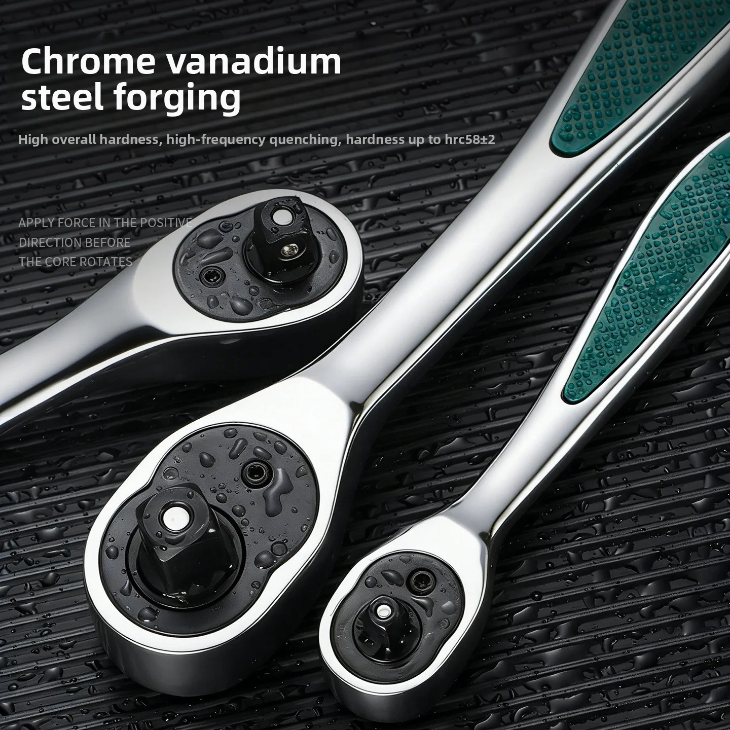 

Industrial Grade 72-Tooth High Torque Ratchet Wrench - Chrome Vanadium Steel Bent Handle All-Steel Integrated Spanner