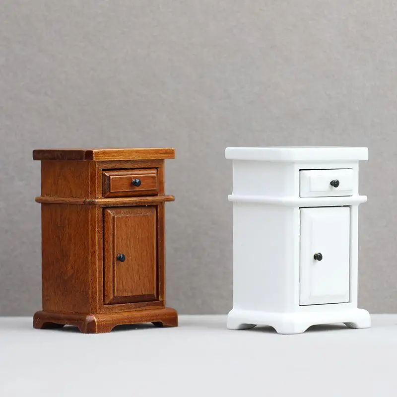 1:12 Casa delle bambole in miniatura Camera da letto Comodino Mobili Modello di casa Decorazione Giocattolo Accessori per casa delle bambole