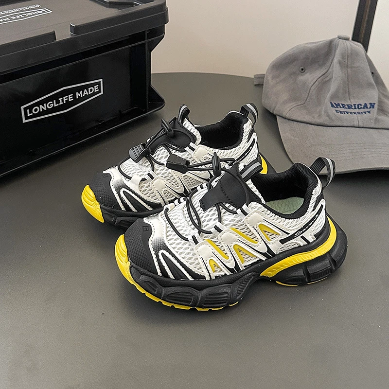 

Детская повседневная обувь для девочек и мальчиков, осень 2023, новые модные нескользящие универсальные уличные кроссовки в корейском стиле с мягкой подошвой