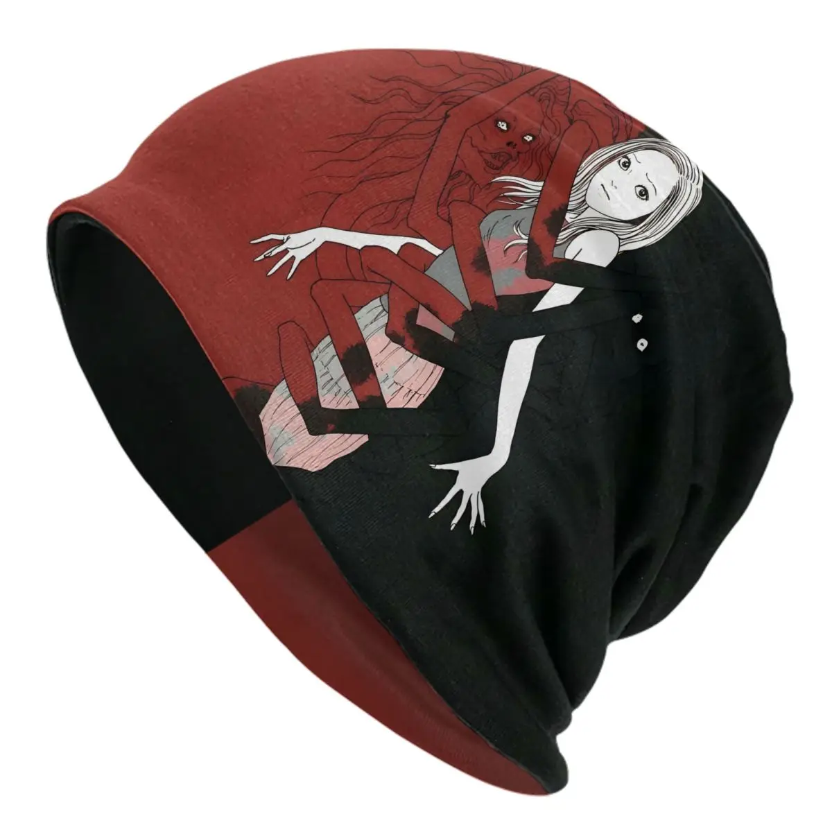 Hip Hop Winter Warm Men Women Knitting Hat Unisex Adult Horror Anime Japan Junji Ito Skullies Beanies Caps Manga Bonnet Hats