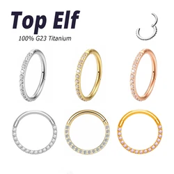 G23 Titanium 16G/18G Ear Cartilage Tragus Nose Rings Hinged Segment Ear Helix Daith Hoops Septum Clicker Nose Piercing Jewelry