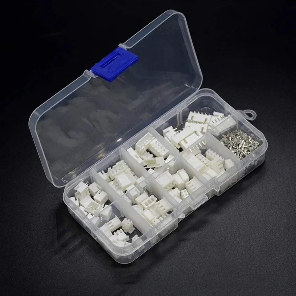 230 piezas 40 juegos Kit de conectores XH2.54 2P 3P 4P 5P de 2.54mm, macho y hembra, para bricolaje 6