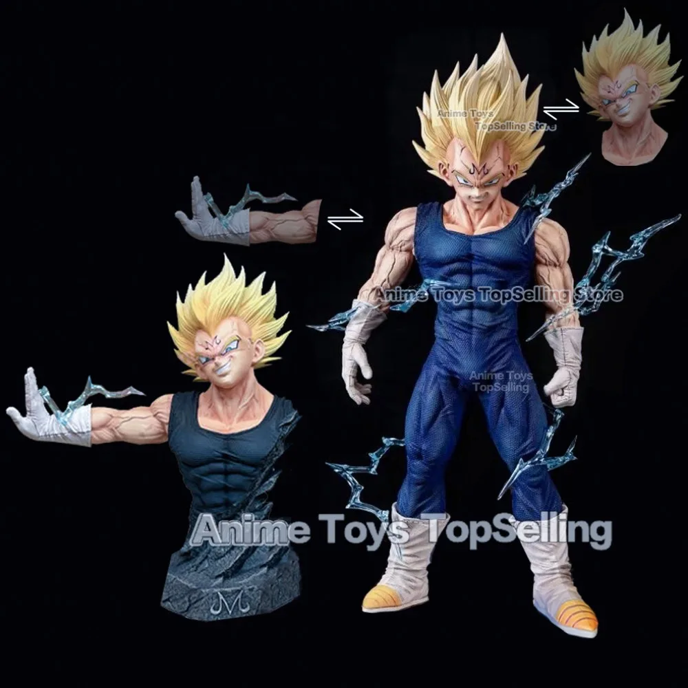 28cm Anime Dragon Ball Z Figure Majin Vegeta Figurine Replaceable hands and head PVC Action Figures Collection Model Toys Gifts