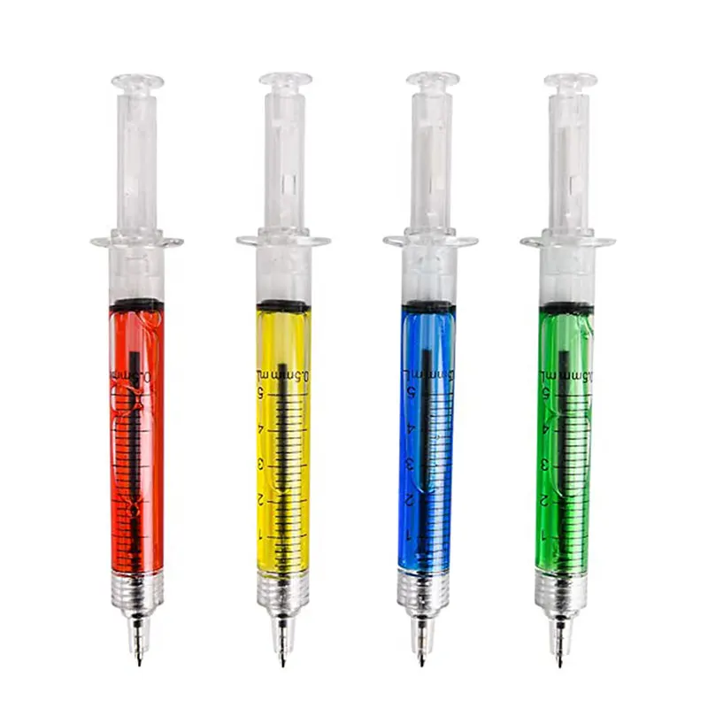 

80pcs Novelty Syringe Pen Syringe Peculiar Shape Cute Stationery Ballpoint Pen 0.5mm Automatic Refillable Ballpen