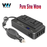 400W 12V to 220V 50HZ LED Pure Sine Wave Car Power Bank Current Inverter DC to AC Car Charge Battery Converter Auto Inverter