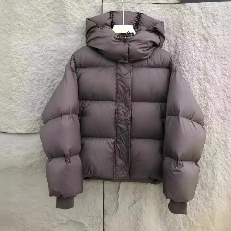 Vrouwen Winterjassen Vrouw Korte Down Jassen Mode Losse Verdikking Warme Capuchon Parka Jas Lange Mouw Tops Warme Bovenkleding