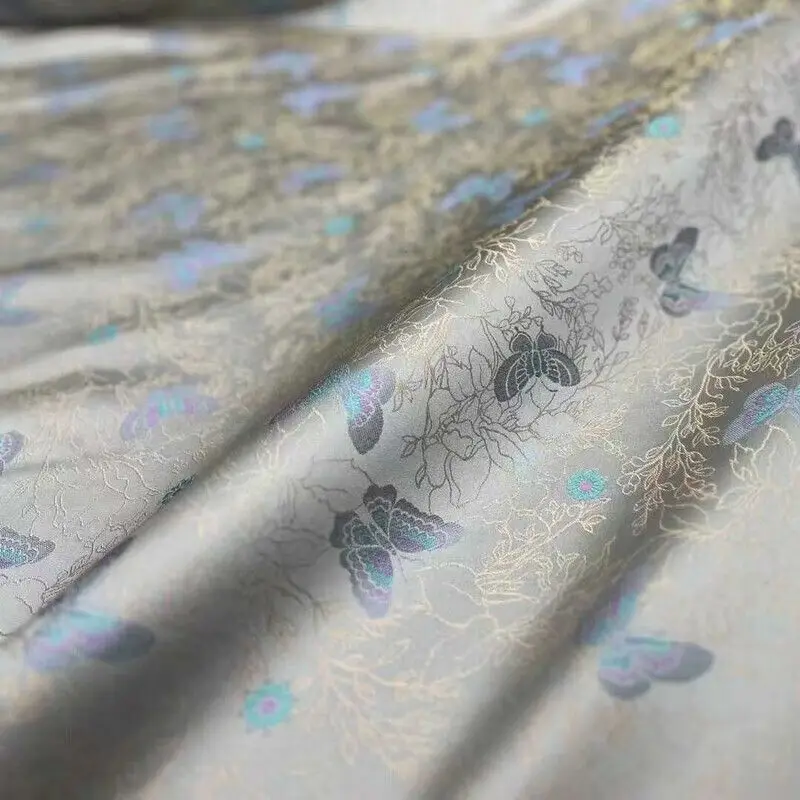 Non-Heritage Silk Song Dynasty Brocade Fabric New Chinese Style Coat Waistcoat Dress Cheongsam