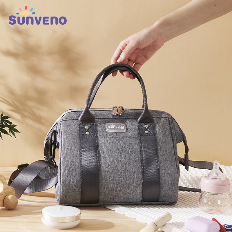 Sunveno kısa geziler için çok fonksiyonlu bebek bezi çantası ebeveynler için şık dayanıklı bebek çantası anne omuzdan askili çanta Crossbody taşıma