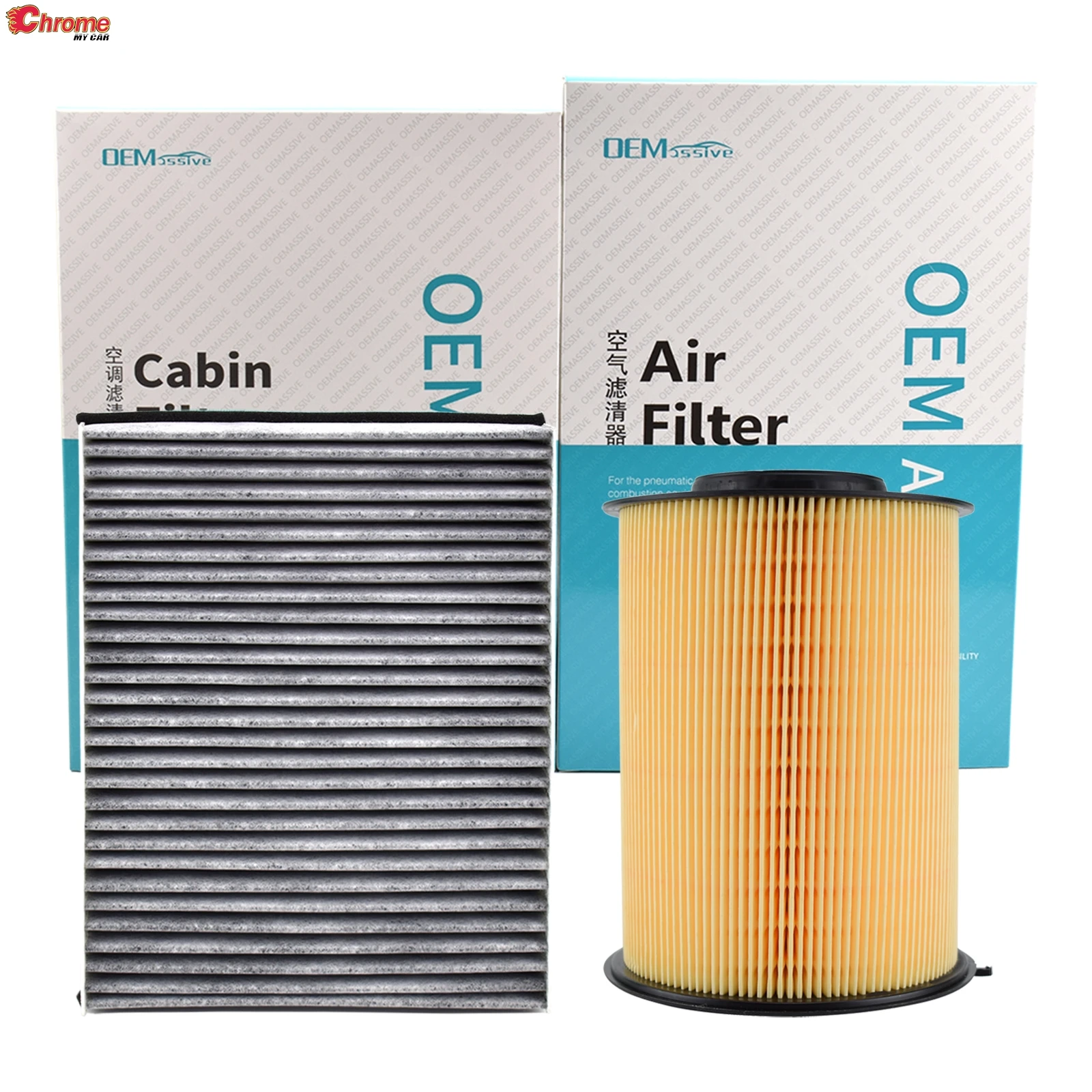 Combo Set Engine Cabin Pollen Air Filter 7M51-9601AC CV6Z-19N619-A For Ford Escape Kuga Focus MK3 Lincoln MKC 2013 - 2018 2019