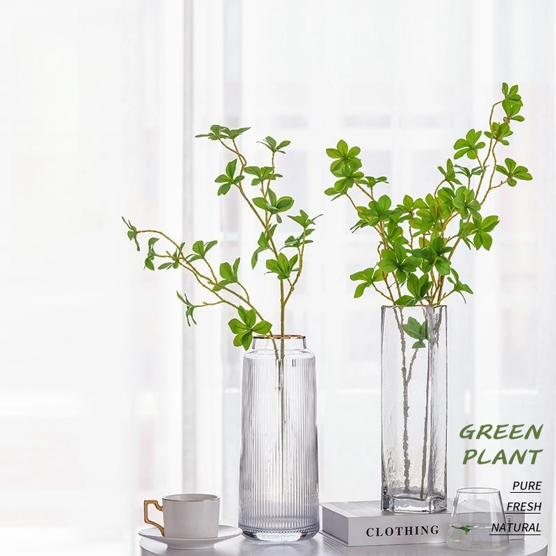 شريط يدوي متعدد البتلات أوراق سبعة نجوم يترك شجرة جرس يابانية محاكاة أوراق صناعية للنباتات الخضراء #3