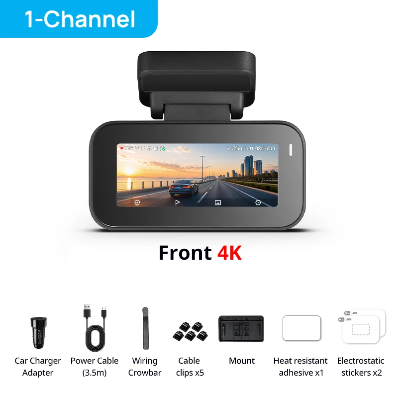 【Neu】70mai Dashcam A900 Dual 4K Dual HDR f/1.55 Blende Superkondensator Wi-Fi 6 GPS Max 512GB 4G LTE Cloud Auto-DVR 70mai A900