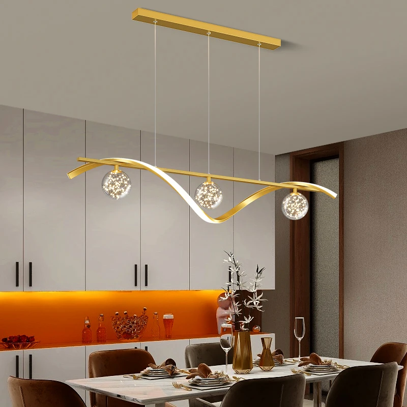 Imagem -03 - Lustre Moderno Estrela Completa para Sala de Jantar Sala de Estar Cozinha Mesa de Jantar Quarto Escritório Iluminação Decorativa Ouro