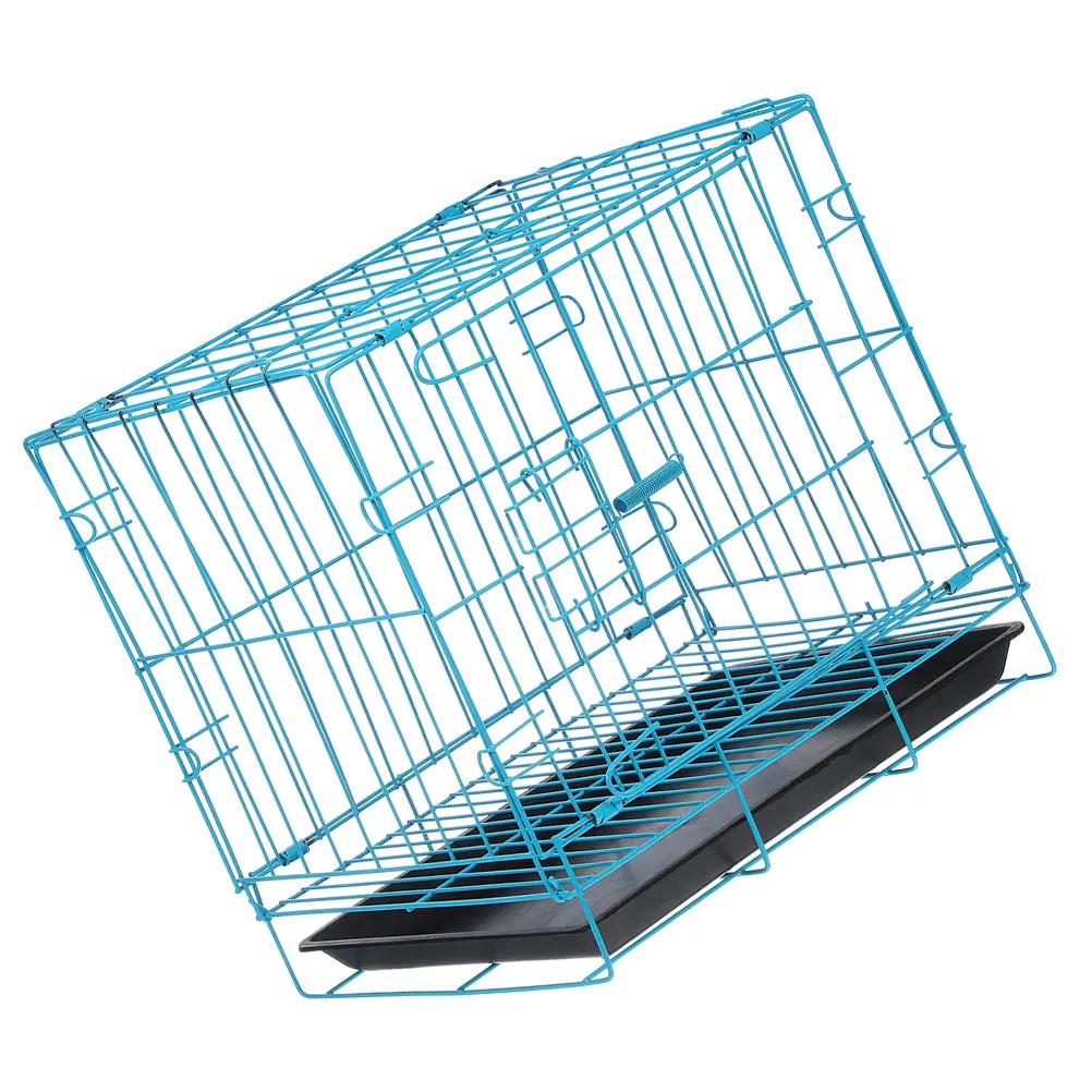 

Pet Cage Doggy Small Cat Carrying Cages Indoor Carrier Travel Iron Wire Durable Bunny Budgie Safe Spacious Ventilated Visible