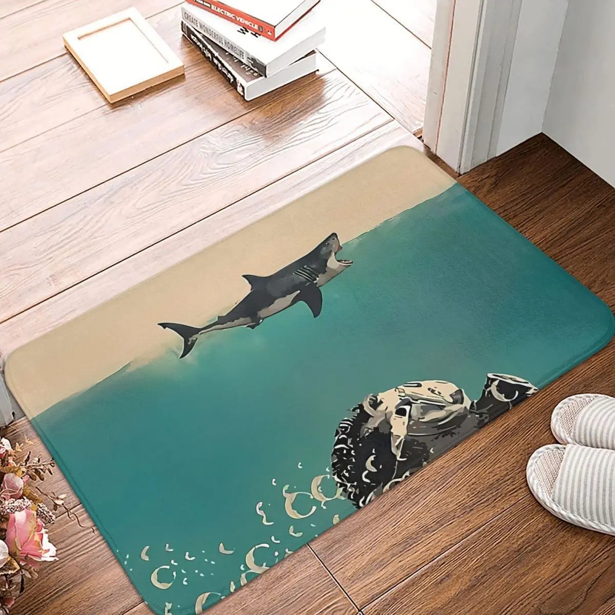 Brave Hearts Deep Scuba Dive Diver Diving Non-slip Doormat Carpet Living Room Kitchen Mat Welcome Flannel Decorative