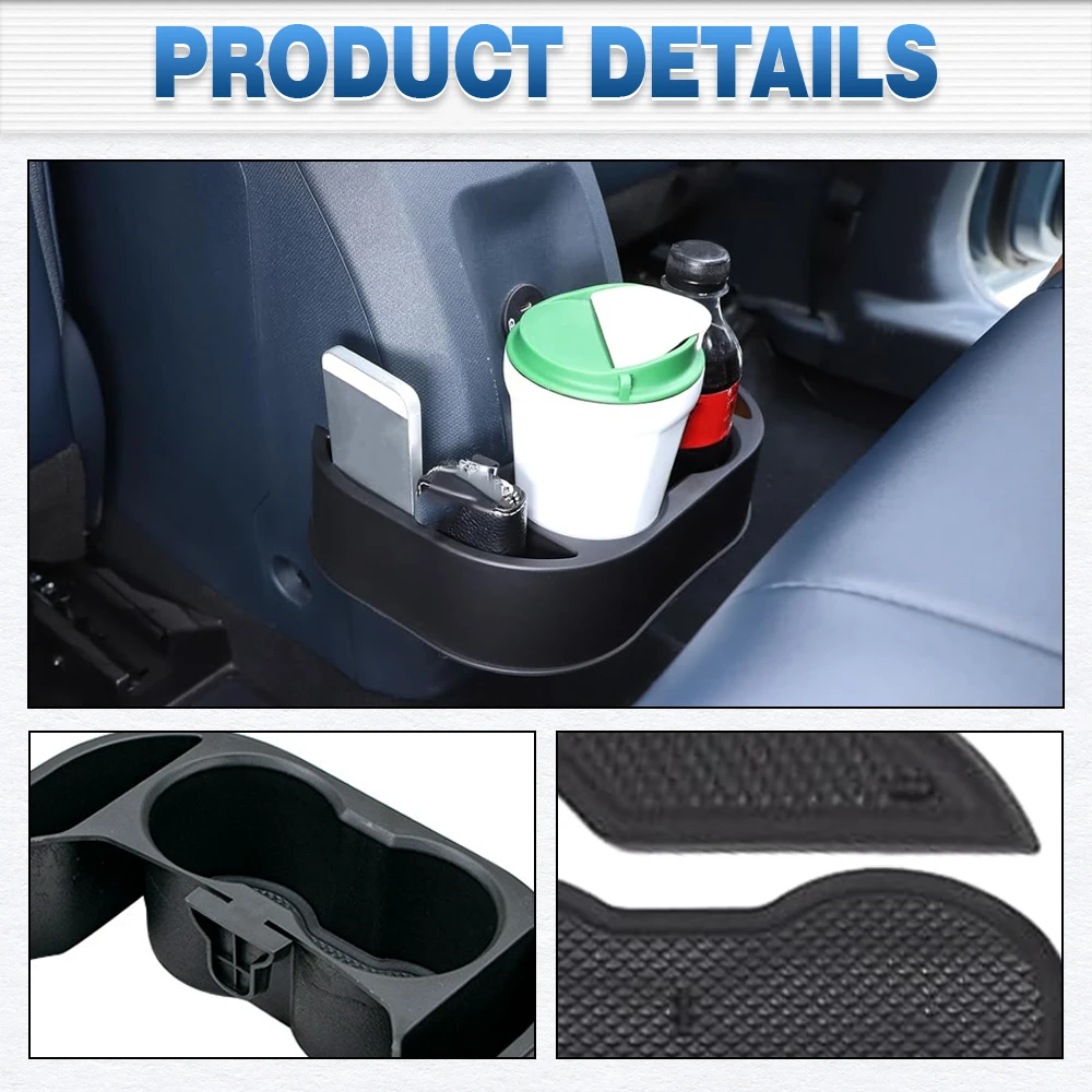 

For Ford Maverick 2022 2023 2024 Car Rear Cup Holder Expander Organizer Tray Multi-Function Cup Holders Accessories