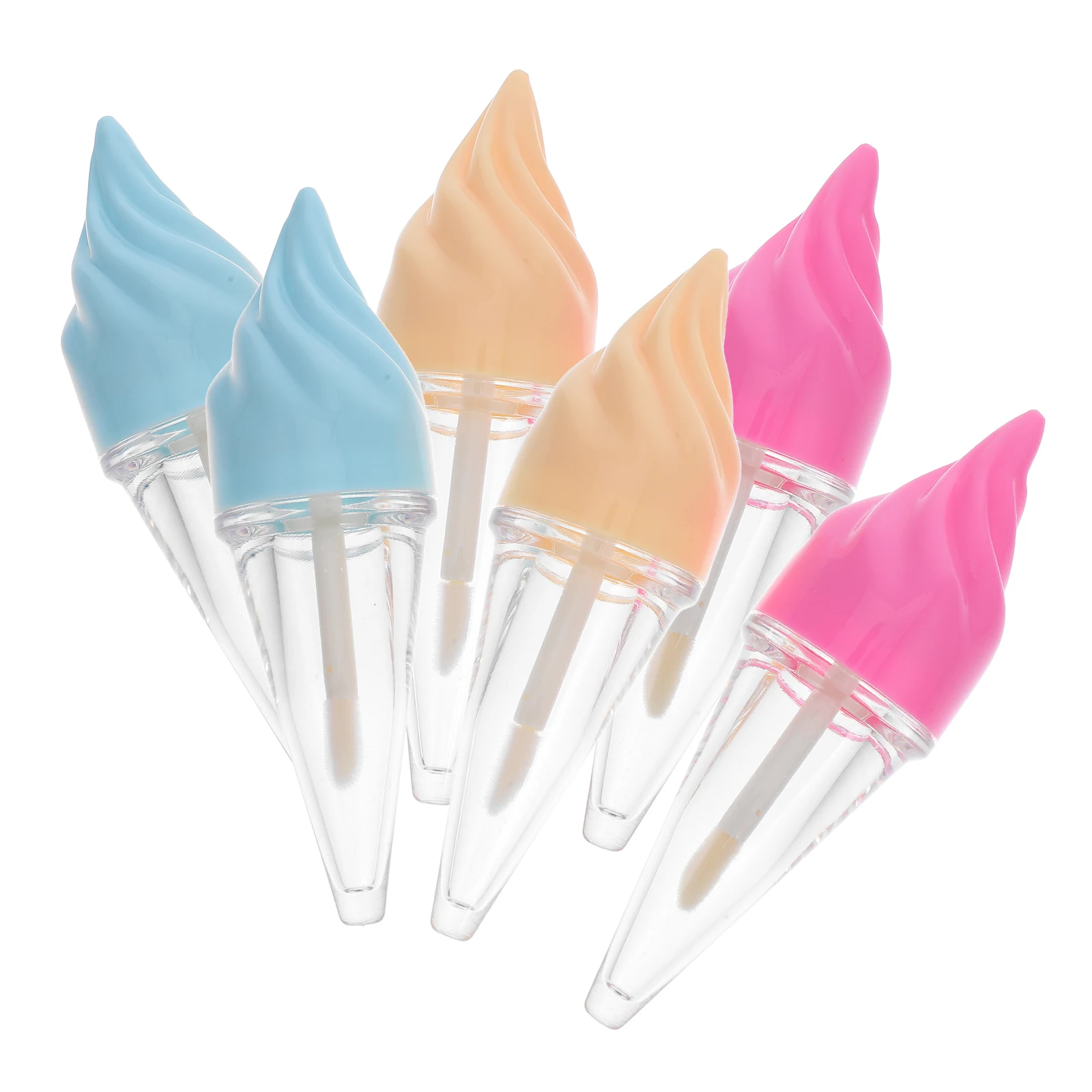 6 個のリップグロスチューブ軽量ポータブル DIY 容器旅行用輝き空のプラスチックボトル再利用可能なギフト