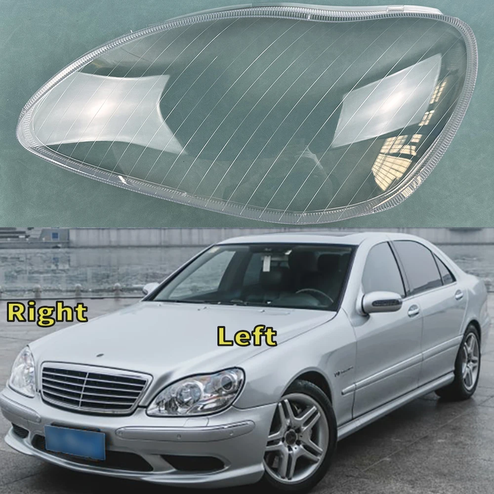 Dla Benz S-klasa W220 1998-2005 osłona przedniego reflektora przezroczysta maska osłona lampy czołowej zastępuje oryginalne pleksi klosza