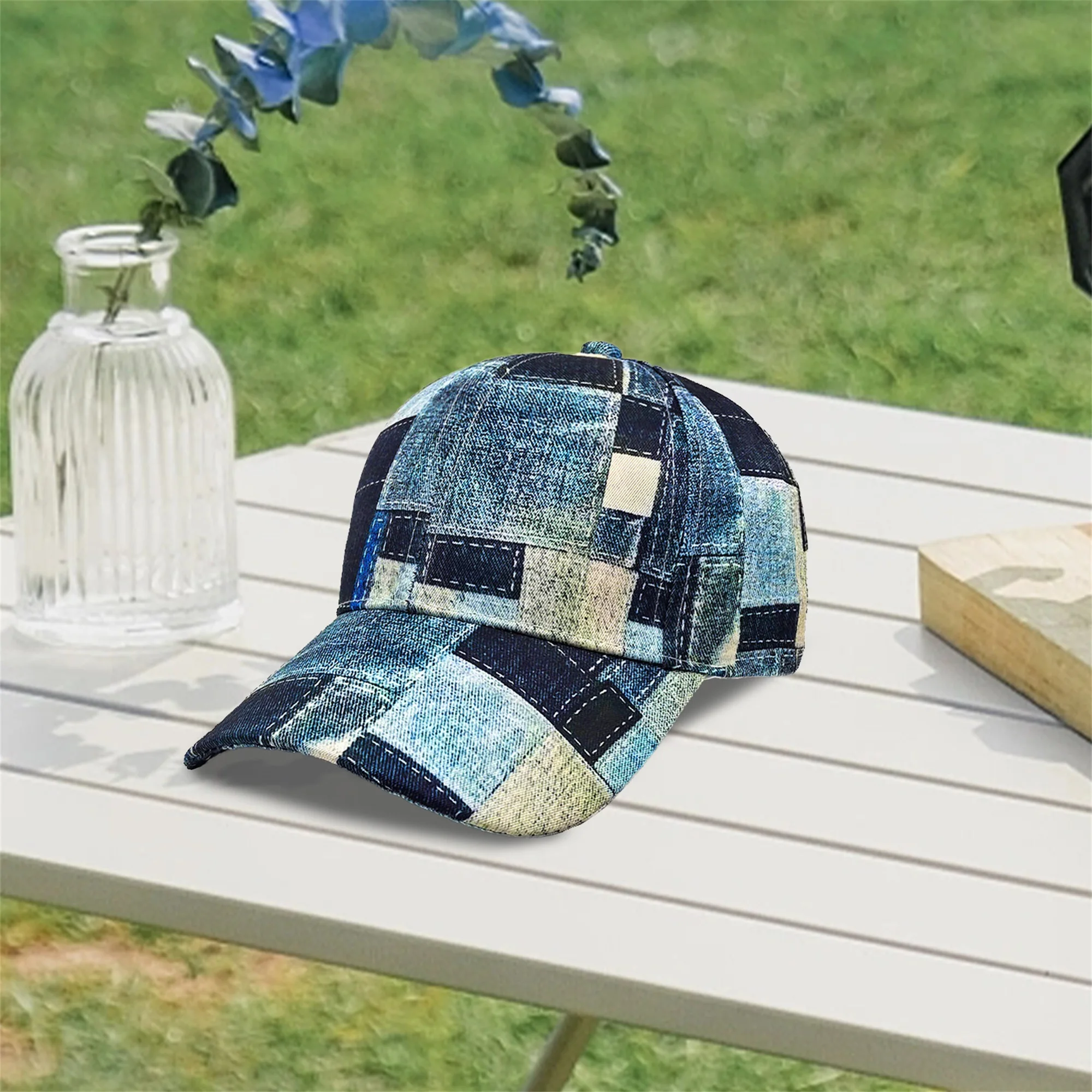 قبعة بيسبول كلاسيكية للرجال والنساء قابلة للتعديل من قماش الدنيم للرياضات الخارجية والارتداء غير الرسمي يوميًا #4