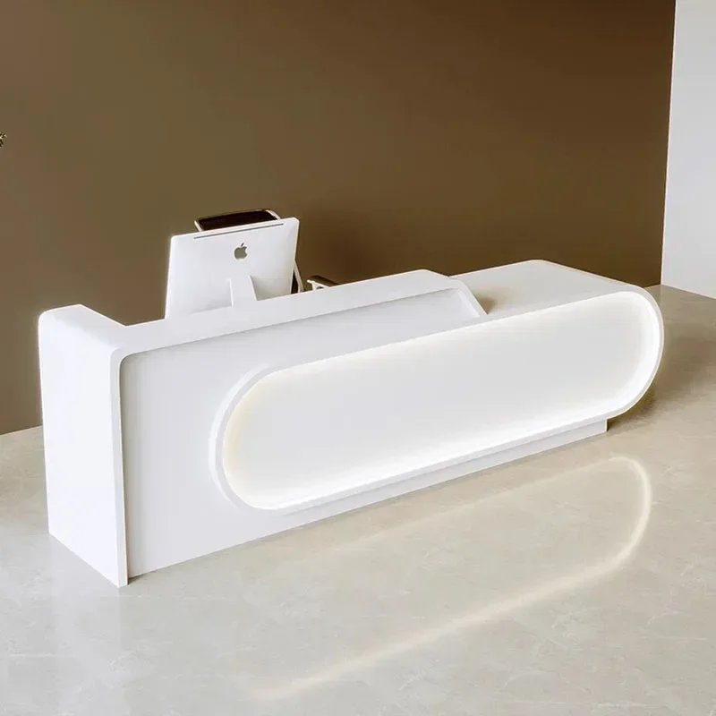Modern Reception Counter Shop Service Restaurant Furniture Front Desk Clothes Table Atelier Reseption Entrances Tables Help Bar