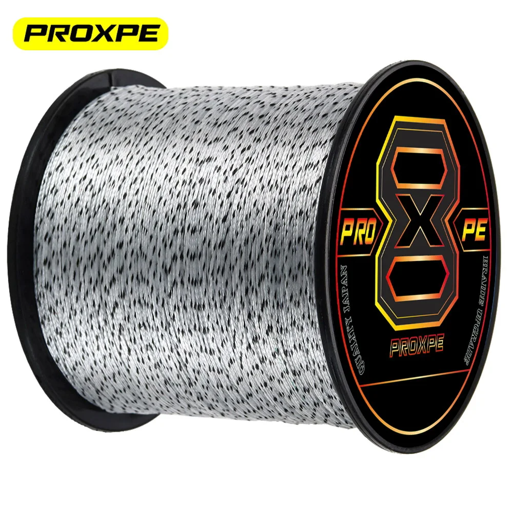 PROXPE Braid Fishing line 150M 366M 666M 8 Strands Speckled Multifilament PE Wire Carp Fly Sea Saltwater Weave Extreme Pesca