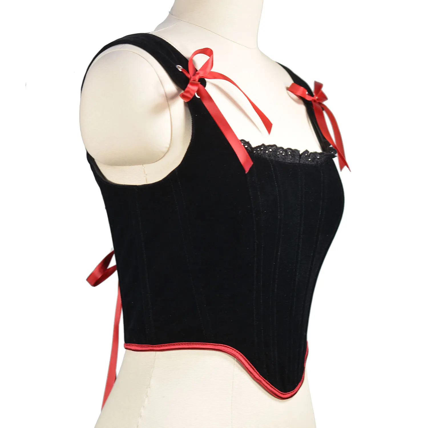 Bustier Velvet Solid Color Shoulder Strap Corset Sexy Tank Top for Women Street Club Shapewear