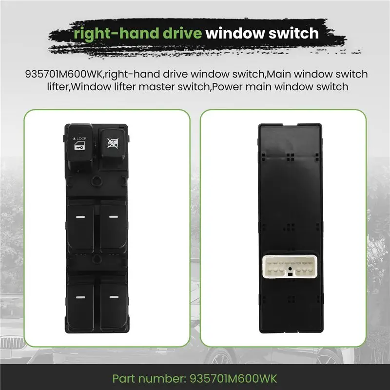 A09E-Right Hand Drive RHD Power Main Window Switch Glass Window Lifter Main Switch For Kia Cerato 935701M600WK