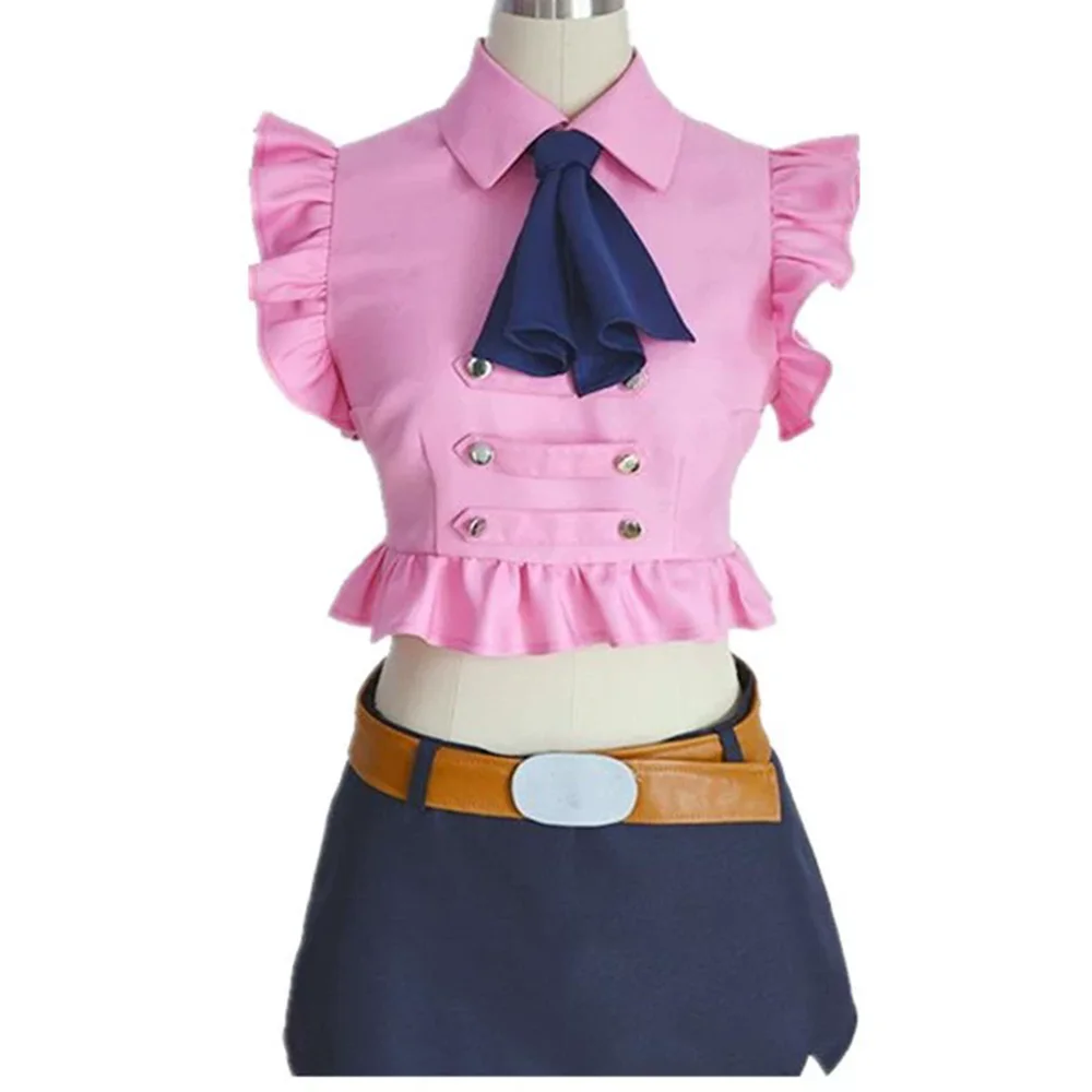 Anime The Seven Deadly Sins Elizabeth Liones Cosplay Summer Dress Girls Pink Dress Uniforms Dress Halloween Party Dress Women