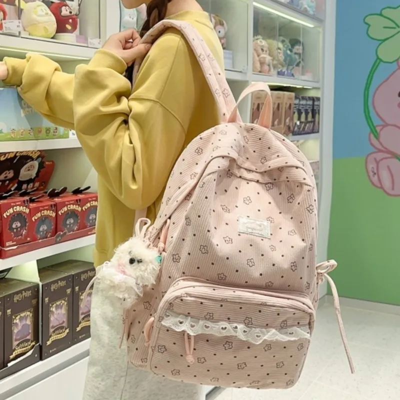School Backpack for Teens Girls  Laptop Bag Fits 15.6 Inch College Travel Durable Leisure Fashion Student Backpack kawaii