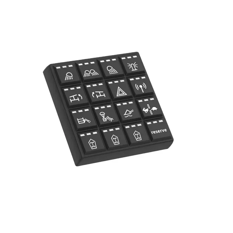 MAF Professional DC 12V 24V 16 Keys Push Button Switch Panel Intellig CAN Bus Keypad Button Pad Automotive Electronic Backlit