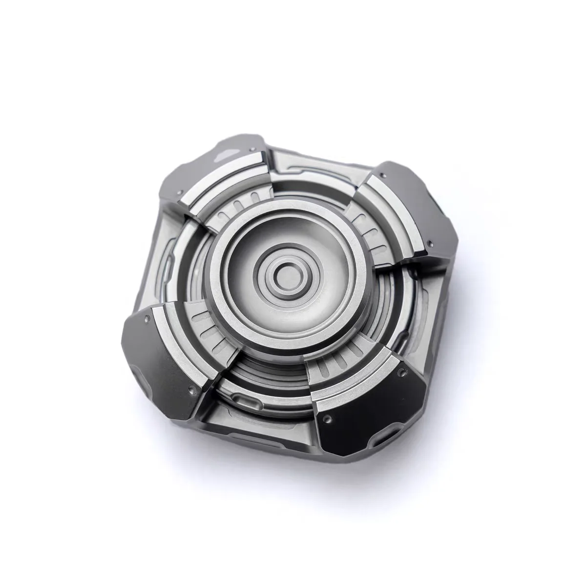 WANWU EDC Energy Tower Vierblättriges mechanisches Metall-Zentrifugalratsche Fidget Spinner Stressabbau-Spielzeug