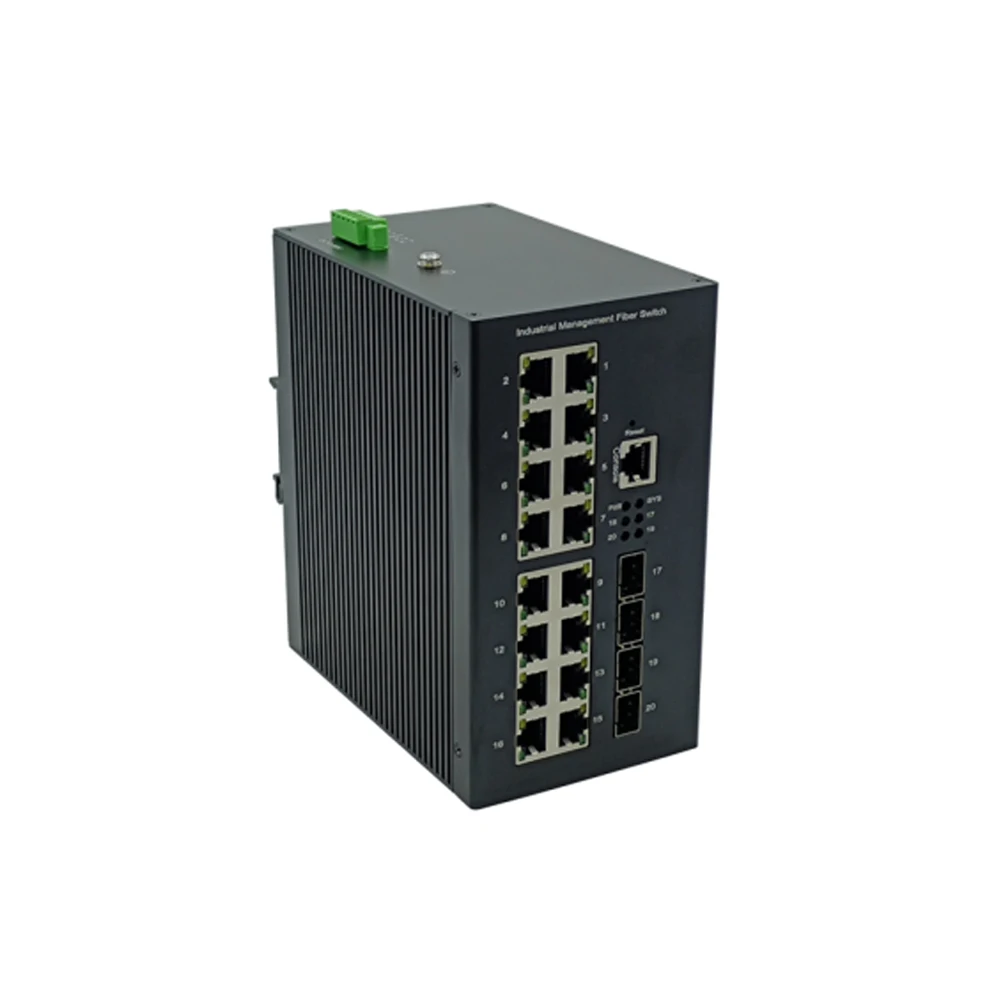 L3 Managed Gigabit 16 Port Managed Industrial Network Switch with 4X10G SFP