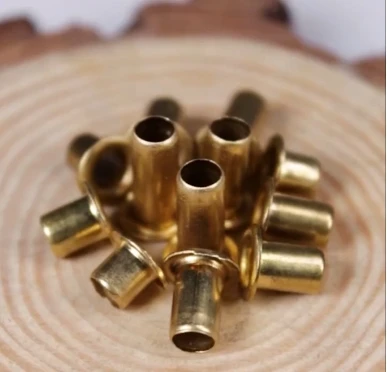 Brass Hollow Tubular Rivets M2.5 M3 M3.5 M4 M5 M6 Flat Head Eyelet Rivets for Leather Craft Electronics Furniture DIY Repair