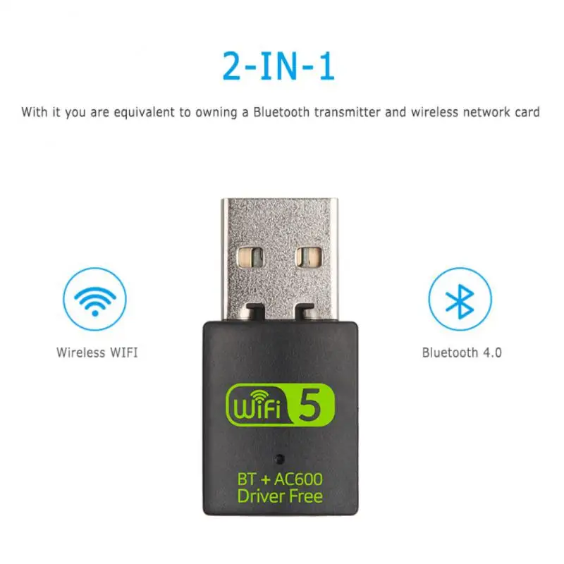 Usb Wi-Fi адаптер 600 Мбит/с мини портативный беспроводной Wlan приемник беспроводной внешний приемник двухдиапазонный 2,4/5,8 ГГц Wi-Fi