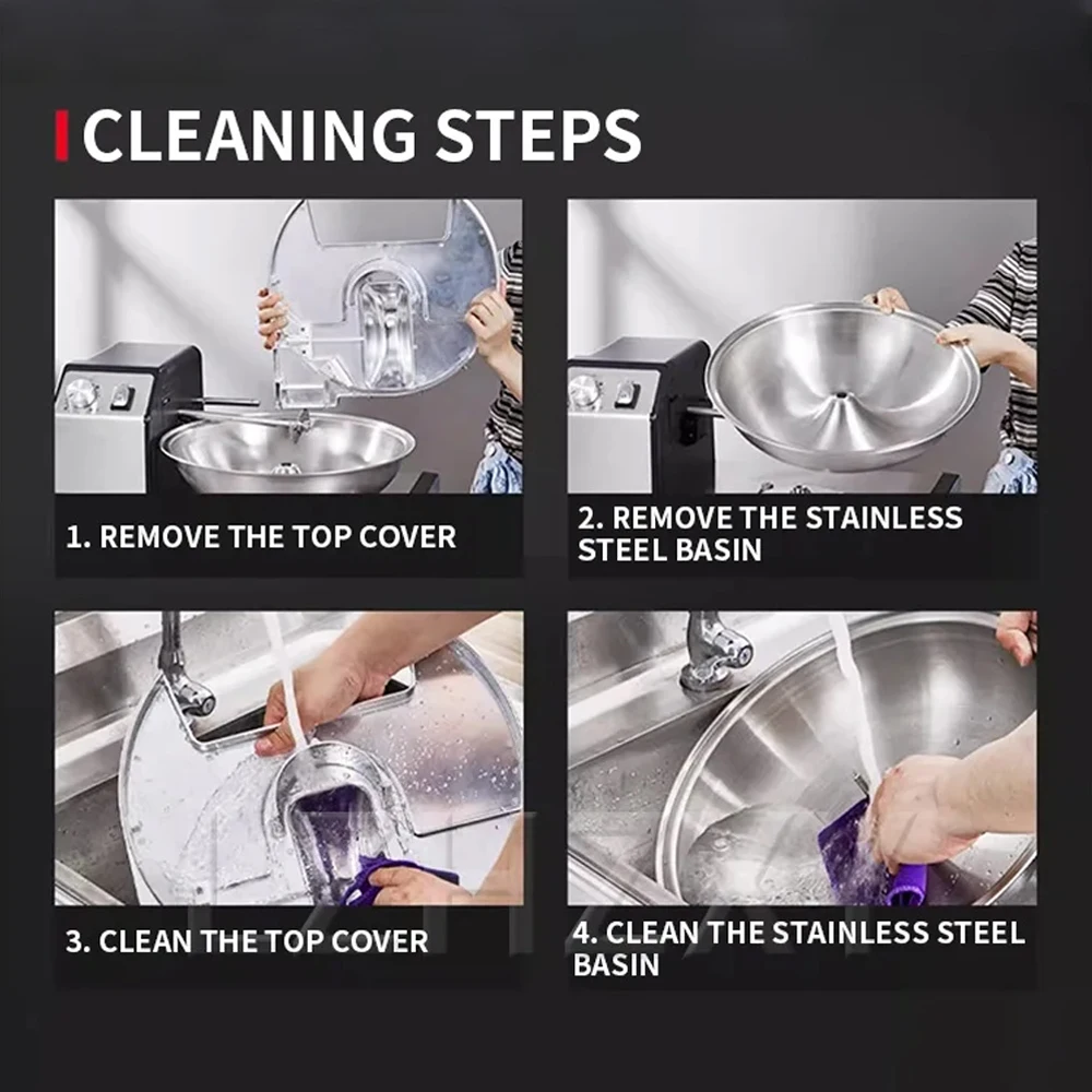 250W 상업용 전기 야채 쵸퍼 전문 만두 스터핑 믹서 전기 고기 가공기